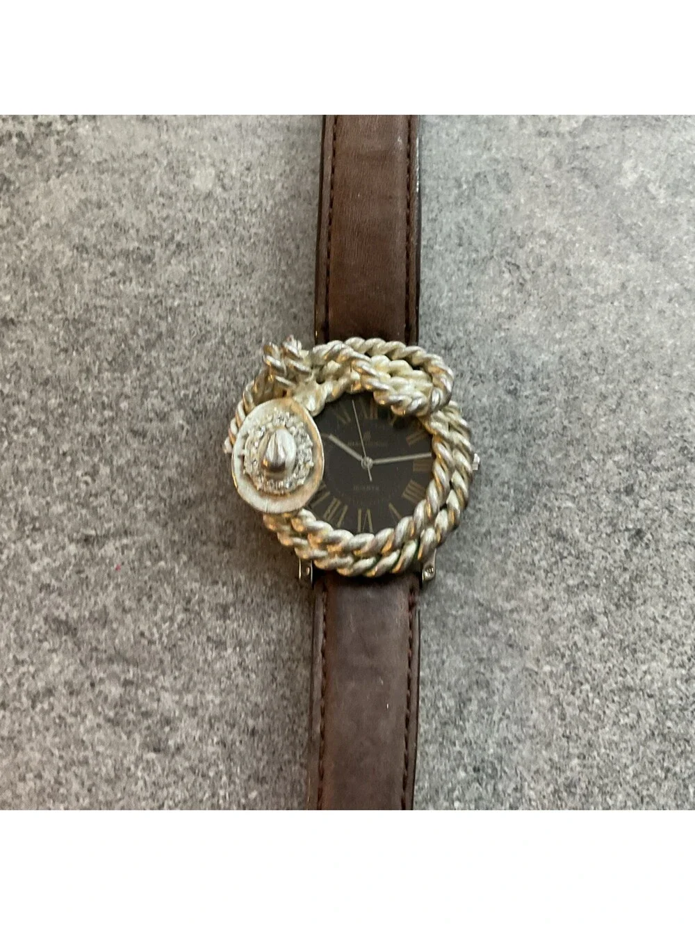 Vintage Western Themed Marie Lourdes Womens Watch 40mm Case Leather Band A19